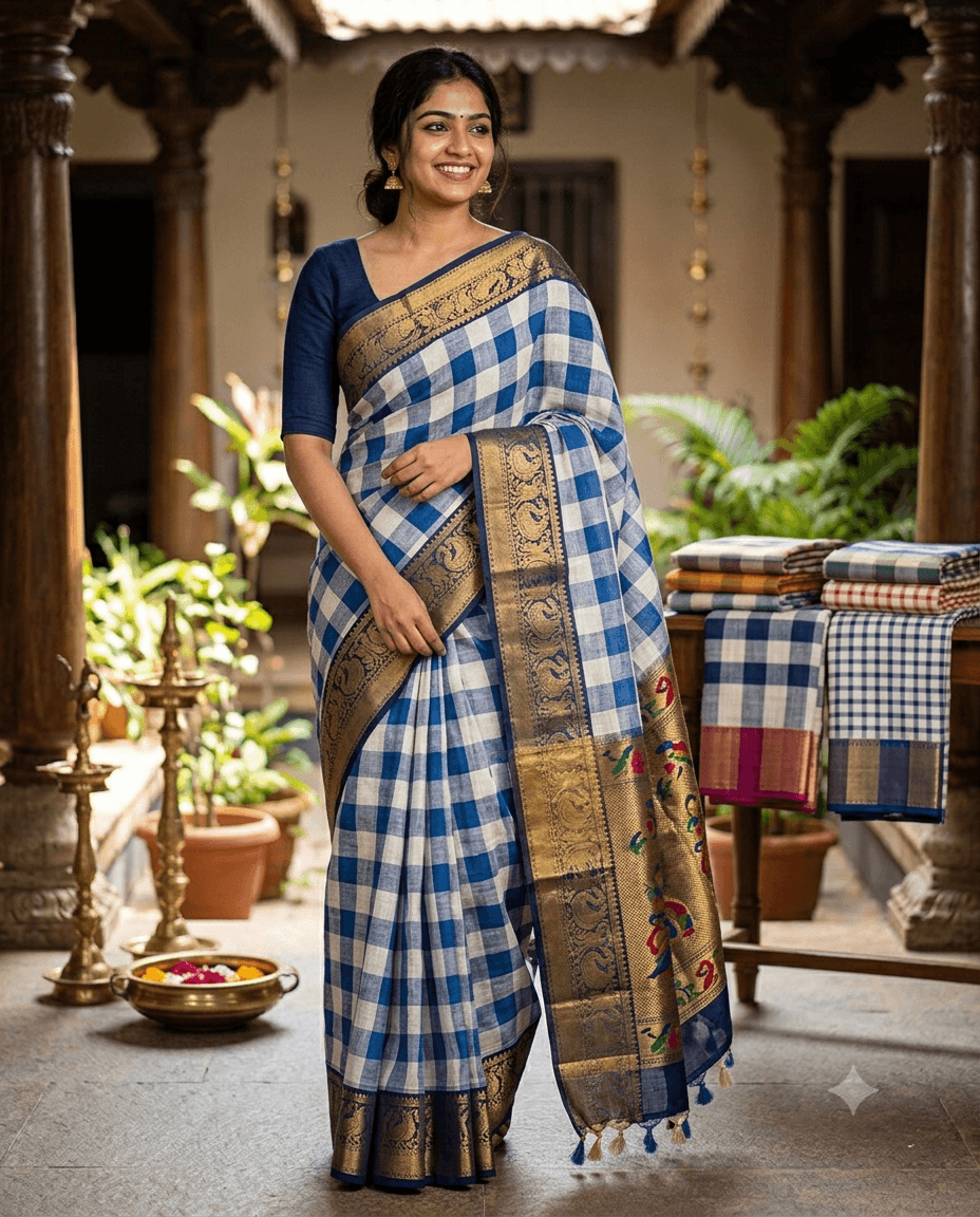 Linen Cotton Sarees Collection