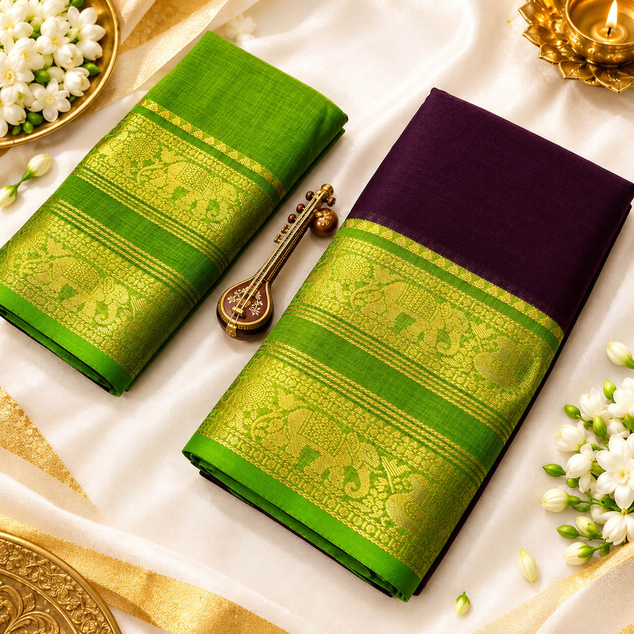 Vinnaithaandi Varuvaayaa Inspired Chettinadu Cotton Saree